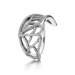 2024 925 prata designer anéis de casamento atacado folhas flores serpentina banda grossa elegante cz diy caber jóias pandoras para mulheres anel de moda com caixa original