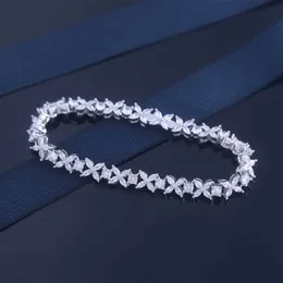 Bransoletka TIFF Designer biżuteria luksusowa moda biżuteria s925 srebrne rodowód okrągły kryształ bransoletka kwiatowa kobieca biżuteria