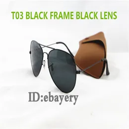 5 pcs Quality Vintage Men Women Pilot Sunglasses Retro Black Lenses 58MM 62MM UV400 Brand Sun Glasses Eyeglasses With Box Cas305U