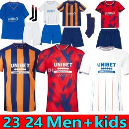 23/24 Rangers Davis Morelos Hagi Futbol Formaları Cantwell Kids Kit 2023 2024 Futbol Gömlek Eğitimi Ana Sayfa Away Üçüncü Dördüncü Set Col