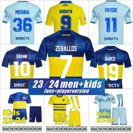 23 24 MEDINA VILLA Men's Football Jersey 2023-2024 Boca Juniors FERNANDEZ E. BENEDETTO CAVANI RAMIREZ VARELA VAZQUEZ Home/Away Third Jersey Short Sleeve Uniform
