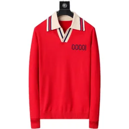 Maglione da uomo polo rosso Maglione pullover di design Maglieria grosso maglione caldo moda a maniche lunghe casual multicolore autunno e inverno caldo maglione da uomo e da donna