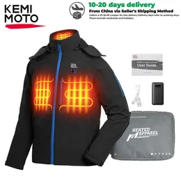 Мужские куртки KEMIMOTO Ветрозащитная зимняя куртка с подогревом Мотоциклетный катание на лыжах Пеший туризм Рыбалка Сохраняет тепло с подогревом Одежда с электрическим USB-подогревом 231010