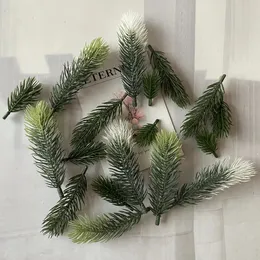 Decorazioni natalizie 10 pezzi Rami di pino Pianta artificiale finta Ramo di fiori artificiali Decorazione per feste di Natale Accessori fai da te Bouquet Confezione regalo 231009