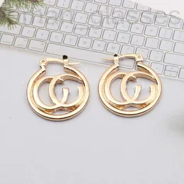 Ohrstecker-Designer-Charm für Damen, 18 Karat vergoldet, Ohrring, Ohr-Stulpe, Luxusmarke, Designer, Buchstabe, geometrisch, klassisch, für Hochzeit, Party, Schmuck im Retro-Stil