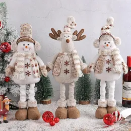 Christmas Decorations Christmas Snowman Elk Long Legs Doll Xmas Tree Ornament Christmas Decoration For Home Noel Navidad Kids Gift Year 2024 231010