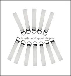 سلاسل المفاتيح إكسسوارات أزياء أبيض فارغ النيوبرين معصم الحبل الشرير للطباعة البرودة مفتاح هاند معصم DR5104763