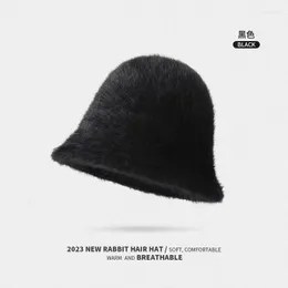 Berets inverno quente pescador chapéu feminino proteção fria grande cabeça circundante rosto pequena bacia de pelúcia cabelo dmz101