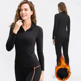 Running Sets Sports Seamless Thermal Underwear Women Winter Skiing Compression Fleece Jogging Training Thermo Long Johns