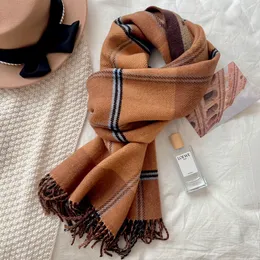 2023 Kaschmir Designer Schal Plaid Khaki Luxus Top Qualität Wolle Frau Designer Schal Mode doppelseitig Herbst Winter Weihnachten