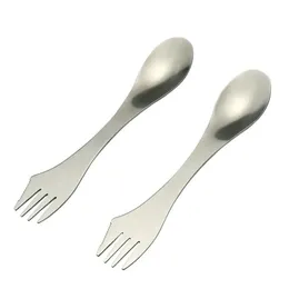 مجموعات أدوات الشوكة شوكة ملعقة spork 3 في 1 أدوات المائدة الفولاذ المقاوم للصدأ أواني المطبخ المطبخ في الهواء الطلق مغرفة/سكين/شوكة