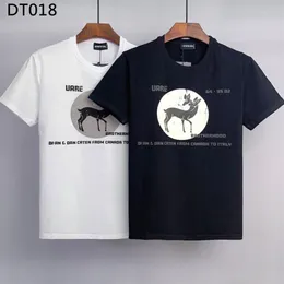 DSQ Phantom Turtle 남자 티셔츠 남성 Mens 디자이너 T 셔츠 검은 흰색 백 멋진 티셔츠 남성 여름 이탈리아 패션 캐주얼 Stre315o