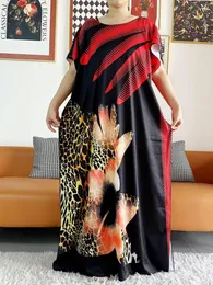 Abbigliamento etnico stile Abaya per donna Abito con cuciture stampa moda africana Gonna lunga turca islamica Dubai Medio Oriente da donna