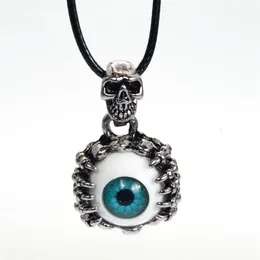 Новые ожерелья с демоном сглаза, подвески в стиле панк, кулон с черепом, мужское персонализированное ожерелье, винтажное ожерелье сглаза, 210l