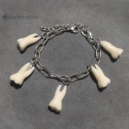 Charm Bracelets Hellis Other People The Same Tooth Bracelet Jewelry 231009