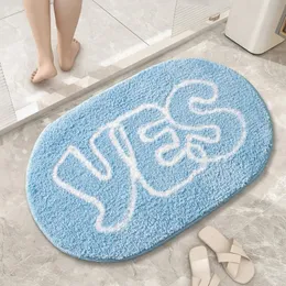 Carpets Tufting Funny Letters Bathmat Bathroom Mat Soft Rug Fluffy Bedroom Carpet Floor Safety Pad Aesthetic Home Room Decor 231010