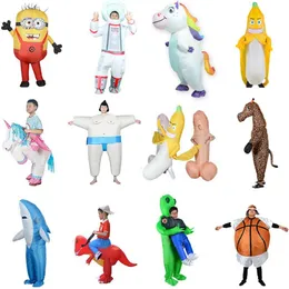 Şişirilmiş giysi t rex uzaylı sumo köpekbalığı pikach minion şişme dinozor kostüm elbisesi cosplay cadılar bayramı yetişkin çocuklar için lj2169o