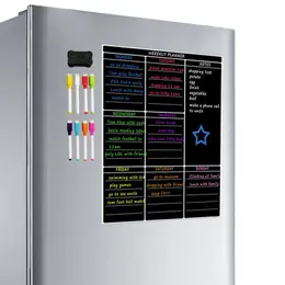 Quadros brancos A3 Folha de quadro magnético Cozinha Geladeira Semanal Quadro Branco Calendário Útil Menu Planejamento Lista de compras de supermercado 231009