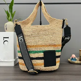 Designer Crossbody Bag Handbag Mini Coconut Fiber and Cow Leather Slit Handbag Borsa A Tracolla di Design Women Travel Shopping Tote101131