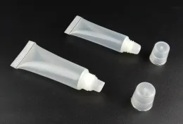 wholesale 5ml 10ml Clear Plastic Empty Refillable Soft Tubes Balm Lip lipstick Gloss Bottle Cosmetic Containers Makeup Box Free ship