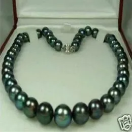 8-9 mm Tahitian Natural Black Pearl Necklace305a