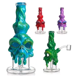 Hallowen in stile 3D Monster Glass Bongs DAB RIG FUNICAHAH WAIF WAIL CON QUARTZ BANGER FABBRICA IN GIOVAMENTO 8,5 pollici 8,5 pollici