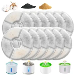 Dog Bowls Feeders 4 8 12Pcs Fountain Filters Cat Water Replacement Filter for 2.4L Pet Filtration System Pre Filter Sponges 231010