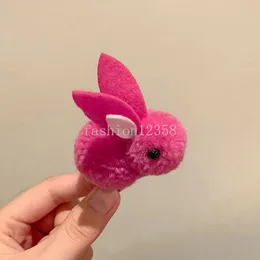 Forcine per capelli di coniglio di peluche carino di qualità Clip per capelli per bambini Accessori per capelli di coniglio di cartone animato Ragazza BB Clip Clip per frangia laterale per principessa per capelli rotti