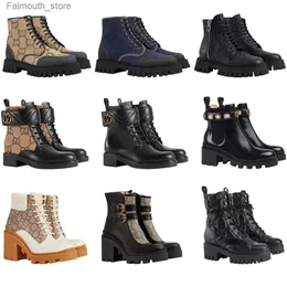 Boots Designer Boots Lace-Up Boots High Quality Men Women Boots Real Leather Half Boot Classic Style Shoes Winter Fall Snow Boots Nylon Canvas Ankle Boot Q231011
