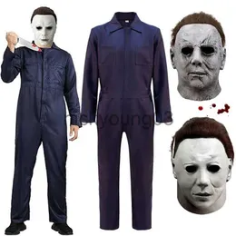 Kostium motywu kostium Michaela Myersa dla dorosłych Halloween Cosplay Horror Killer Comballs Rekwizyty z maską x1010