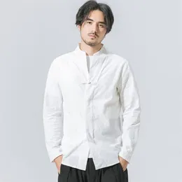 Incerun Men's Chinese Style solidna koszulka bez rękawów Mężczyźni Casual Slim Fit Cotton Linen Shirts Men Shirt Bez Coll334a