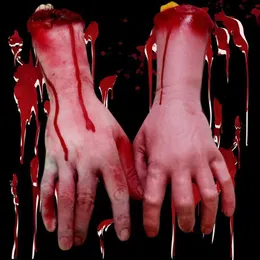 Other Event Party Supplies Horror Halloween Decor Blood Horror Broken Hand Foot Latex Fake Finger Brain Heart Halloween Prop Haunted Party Decoration Q231010