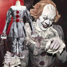 Tema Traje Película Capítulo Dos Pennywise Cosplay Viene Payaso Máscara de Halloween Adulto Niños Niños Regalo Hogar Regalo Ropa Super Cos Trajes Q231010