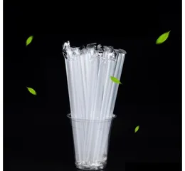 Individually Packaged Plastic Transparent Straw 105In Reusable Plastic Straw Green Pp Drink Straw 7Folc4205221