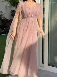 Roupas étnicas Mulheres Verão Muçulmano Handmade Pearl Party Sexy Vestido de Noite Turco Abaya Árabe Mulher Islâmica Marroquino Kaftan Vestido