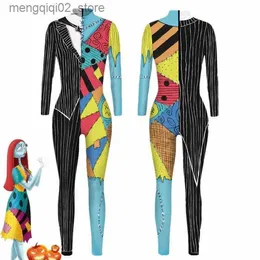 Thema Kostüm Neue Anime Halloween Nacht Vor Weihnachten Sally Jack Cosplay Overall Skellington Catsuit Kinder Erwachsene Zentai Party Bodysuit Q231010