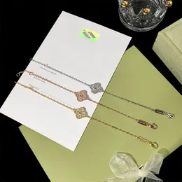 Damen-Marke Vans Cleef-Armband, luxuriöses Einzelblumen-Volldiamant-Klee-Armband, modischer Charme, 18 Karat Gold, Designer-Armband-Schmuck