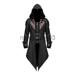 Theme Costume Assassin Medieval Man Cosplay Costume Streetwear Hooded Jackets Outwear Costume Edward Creed Halloween Dress Up Outfit Party x1010