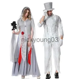 Thema Kostüm Karneval Halloween Paar Corpse Bride Zombie Kostüm Tag der Toten Gothic Geist Spooktacular Cosplay Fancy Party Kleid x1010