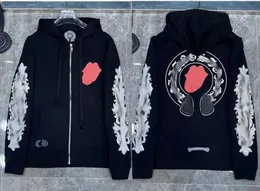 Y2K mens designer Chromee hoodie hoody woman cotton trend hip hop mens hoodies horseshoe flowers Heart womens hoodes pullover