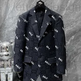 Erkek Ceketler Tasarımcı OS Gevşek Fit Blazers Tasarımcı Ceket Mektubu Baskı Tek Göğüslü Takım Takımlar İş İşleri Dış Giyim Günlük Giyim Wnjj