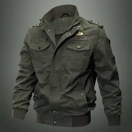 Men's Jackets Spring and autumn military jacket male cotton water wash collar pilot cotton jacket large size plus velvet winter youth 231010