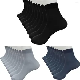 Damensocken, 10 Paar, Bambusfaser, ultradünn, elastisch, seidig, kurze Seide, modisch, für Damen, solide, dünn, atmungsaktiv, für den Knöchel