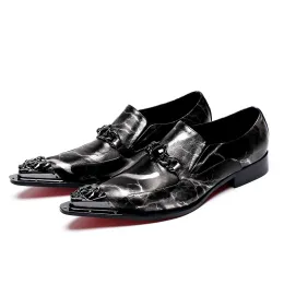 2023 레저 장점 발가락 고급 공식화 클래식 인쇄 대형 사무실 신발 이탈리아 사람 진짜 가죽 비즈니스 신발