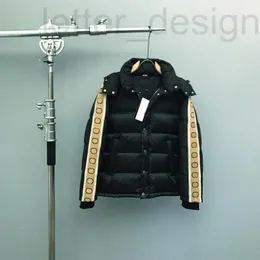 Herrarna ner parkas designer mörkkorn dubbel reflekterande webbing nya element klassiska mönster matchande färg förtjockad downs jacka w1ss