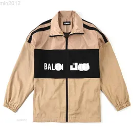 남성용 재킷 버전 BLCG 파리 워크 패션 가족 컬러 블록 블록 문자 인쇄 재킷 충전 코트 프리미엄