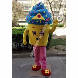 2024 ice cream cupcake Mascot Costume High Quality Cartoon theme character Carnival Adults Size Christmas Birthday Party Fancy Outfit