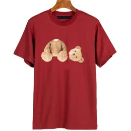 PA TシャツTシャツ男性用デザイナーシャツマンスタイリストティーギロチンベアパームプリント豪華なブランドサマーポロシャツTシャツシックなメンズ衣類の角度
