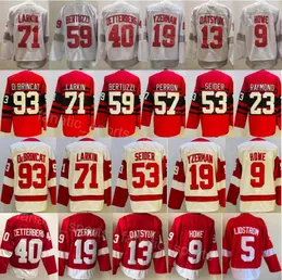 Hockey su ghiaccio Reverse Retro 71 Dylan Larkin Jersey Man 23 Lucas Raymond 57 David Perron 93 Alex DeBrincat 53 Moritz Seider 59 Tyler Bertuzzi 13 Pavel Datsyuk 9 Gordie Howe