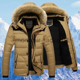 Jaquetas masculinas inverno novos homens jaqueta de algodão quente casacos gola de pele com capuz parka jaquetas outerwear grosso masculino quente casaco de lã forro j231010